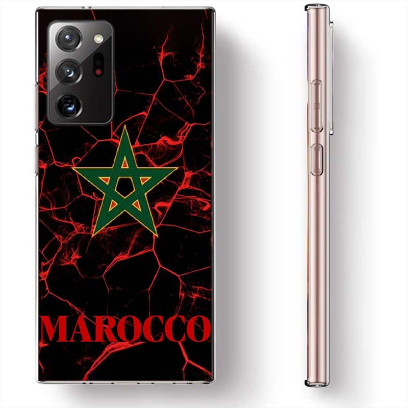 Morocco Flag Soccer Phone Case for Samsung A17 A37 A57 A55 A35 A25 A15 A54 A14 A24 A34 A13 A23 A33 A53 A07 A05S A04S A03 A73 Gal
