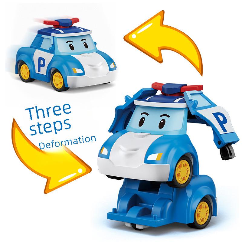 Большой игрушечный набор полицейской машины-робота POLI POLI для детей