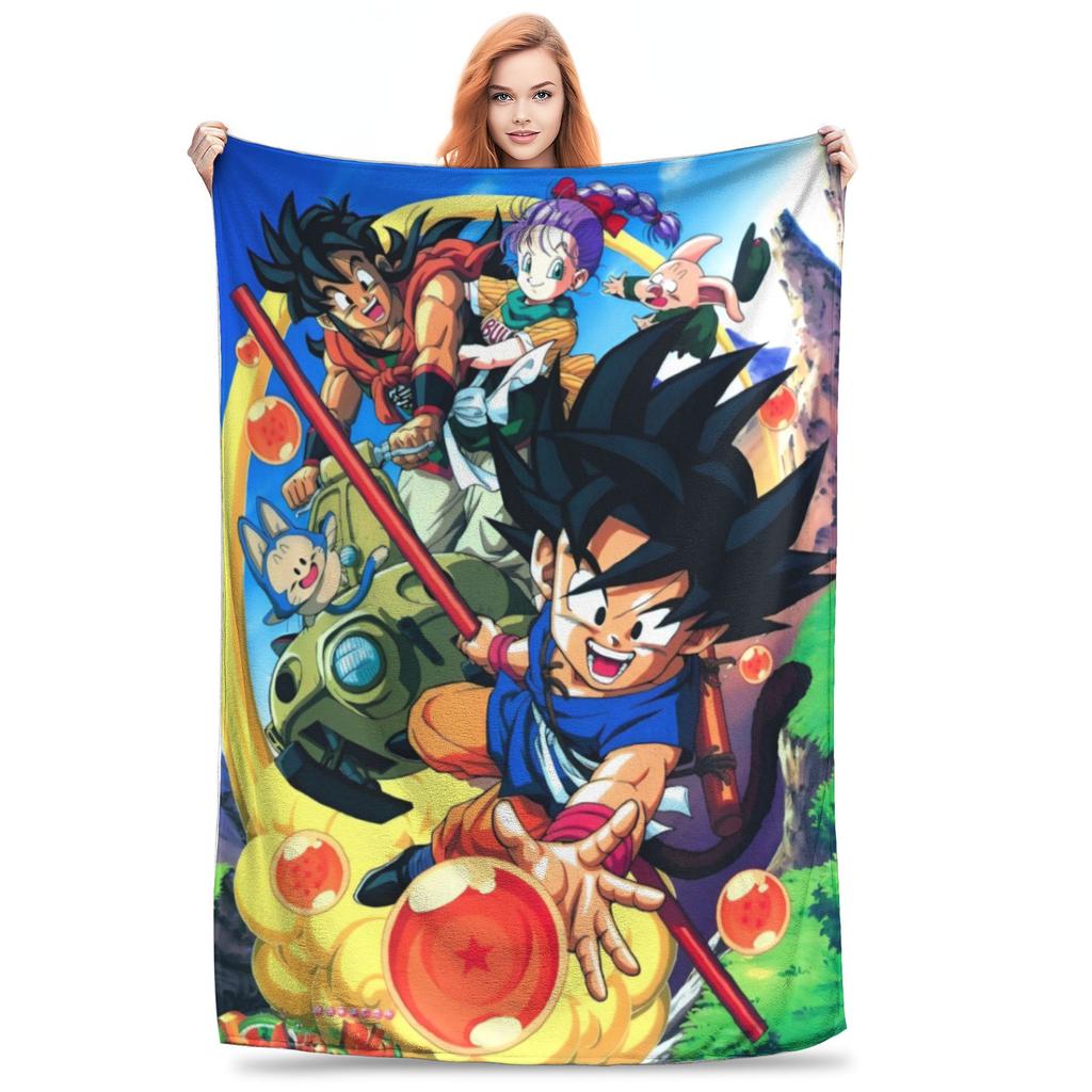 Dragon Ball Z фланелевые пледы японское мультяшное одеяло для постельного белья автомобильное супер теплое покрывало