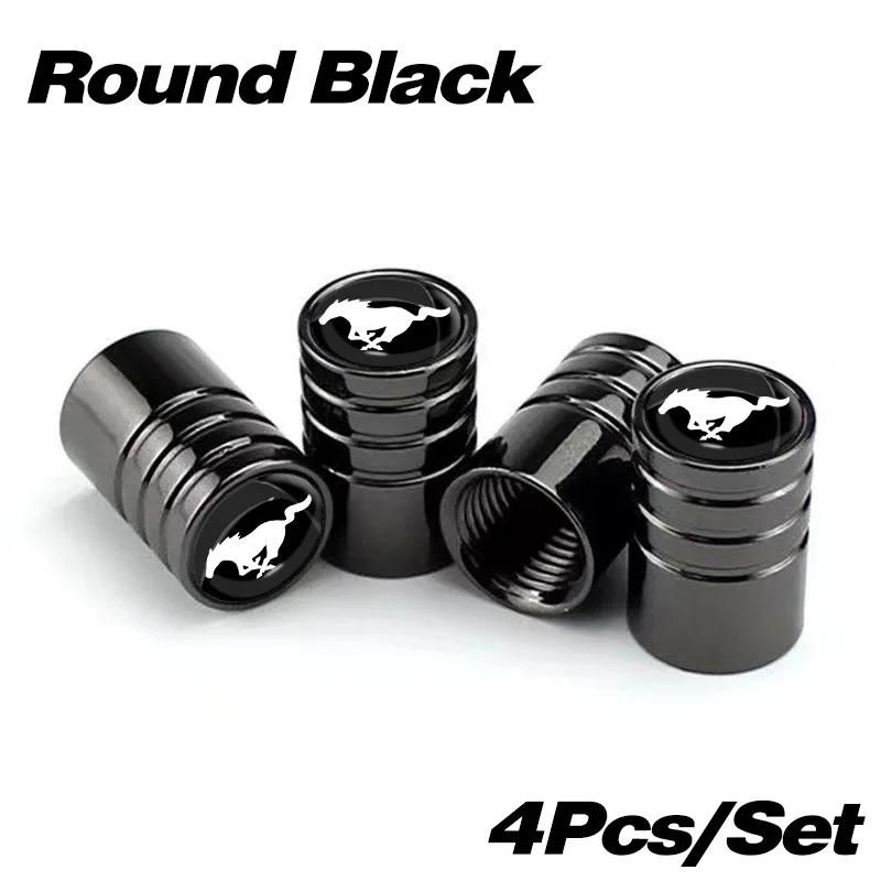 Car Sticker 2025 Hot New 4Pcs/Set Car Wheel Tire Valve Caps Metal Stem Cover For Ford Mustang Explorer FIESTA Focus Shelby GT350