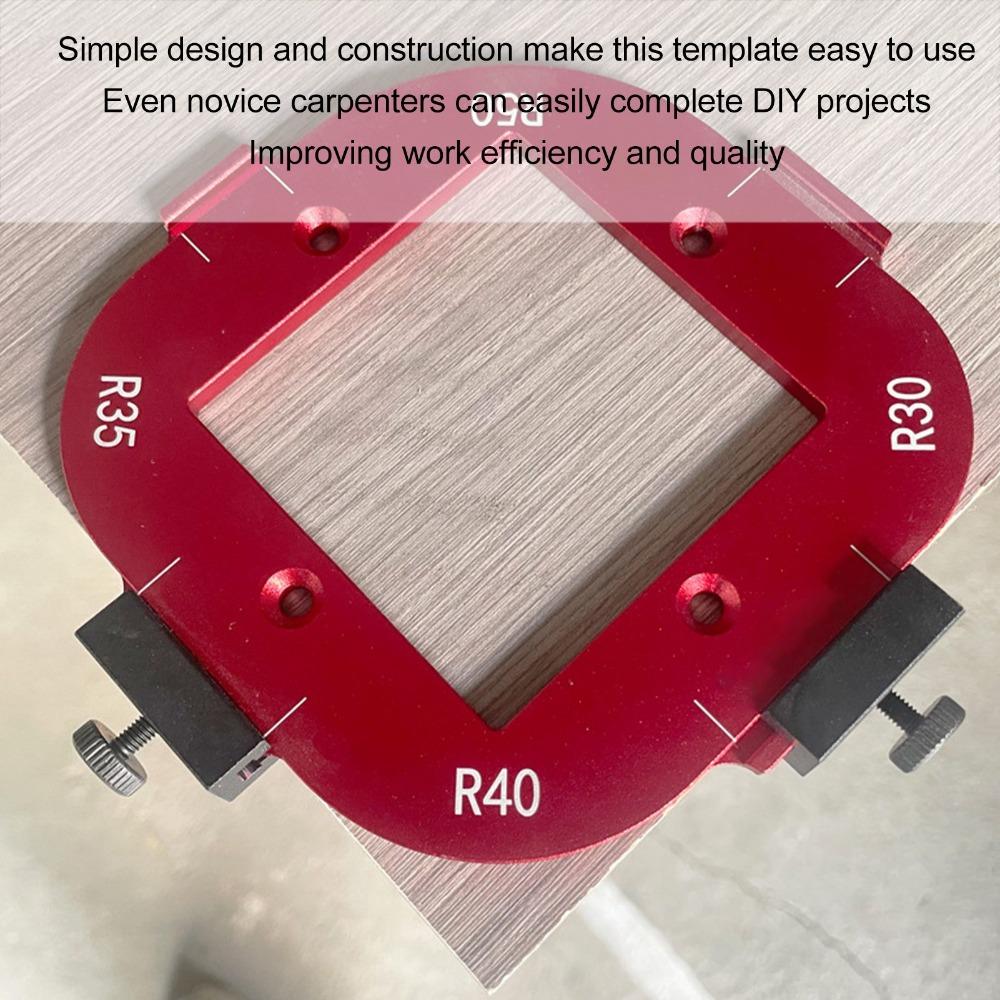 Clear Scale Corner Radius Template Accurate Measure Positioning Jig Router Template Woodworking