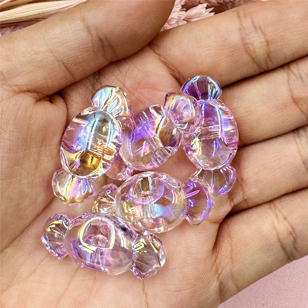 Home Party Supplies Materials DIY Bracelet 5pcs 14.5*31mm Jewelry Accessories Candy Loose Beads Transparent Jewelry Making Mobile Phone Chain