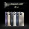 AG Матовый титаново-золотой чехол для iPhone 17 Pro Max со шлифованными краями - Совместим с iPhone 14/15/16