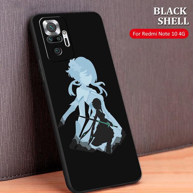 Чехол Celular Genshin Impact Аниме Капа для Xiaomi Redmi Note 10 Pro 9s 9c 8 9a K40 9 8t 9t 11 K40s 11t K50 11s
