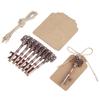 12pcs Vintage Key Shape Bottle Opener Alloy Key Ring Copper Keychain with Tags