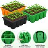12 Grids Seeds Starting Tray with Drainage Holes Silicone Biodegradable Nursery Pots for Vegetable Herb Flower Seeds