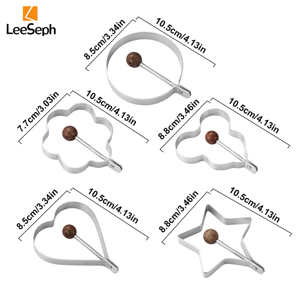 Egg Rings For Frying Eggs, Stainless Steel Ring Molds for Cooking Egg, Egg Ring Mold Cooking Ring In Star Heart Shaped Egg Mold