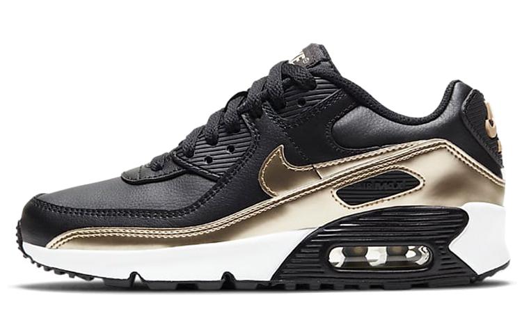 Nike Air Max 90 LTR Черный Металлический Золотой Звезда GS CD6864-008