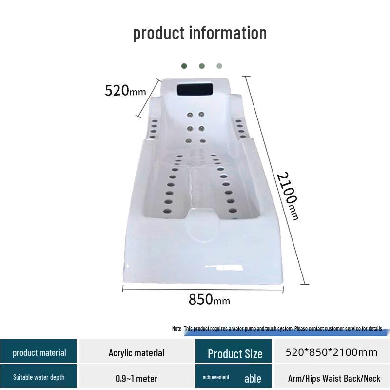 Multi-Hole Hydrotherapy Spa Massage Bed
