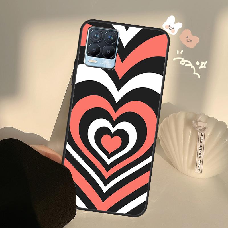 Latte Love Тоннель Коричневое Сердце Чехол Для Realme C75 C63 C61 C55 C51 C53 C25 C65 C67 C71 11 12 13 14 15 Pro Plus GT6 GT7 Pro