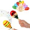 6 Pieces Wooden Maracas Hand Percussion Rattles Children Gifts Learning Toys Musical for Party