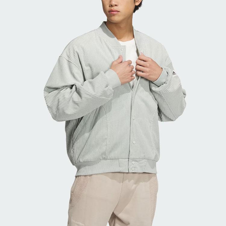 adidas Спортивная куртка для отдыха с логотипом Pure Color, мужская верхняя одежда, серебристо-серая IQ1388