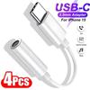 4/1Pcs USB C To 3.5mm Jack Audio Converter Cable Headphones Aux Adapter Cable For iPhone 15 Pro Max Plus Type C Audio Connector