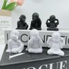 Трехчастный набор статуэток Дзен «Три обезьяны», 3D-печатные маленькие монахи Дзен, Три маленьких обезьяны, которые не слушают, не смотрят, не говорят, Креативный Bu