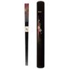 Tanaka Hashiten Chopsticks and Chopstick Case Pair, Hana Yuzen, Vermilion