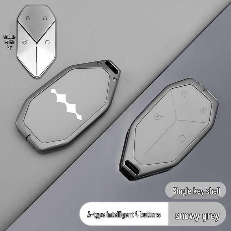 Совместимо с Equation Leopard: 2025 Титановый чехол для ключей, Прочный металлический защитный корпус для пульта Leopard 8 с пряжкой полного покрытия
