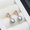 Серьги-гвоздики из серебра 925 пробы с жемчугом для свадьбы, женские, винтажные, из натурального жемчуга, ювелирное изделие, подарок жене, девушке на день рождения, белые, розовые