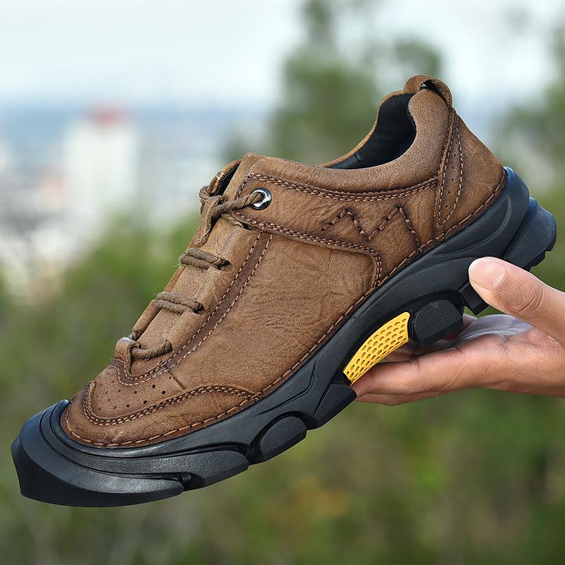 Мужская обувь из натуральной кожи, повседневная обувь, оксфорды на шнуровке, весна-осень, кроссовки для походов, мужская обувь на открытом воздухе Zapatos De Hombre