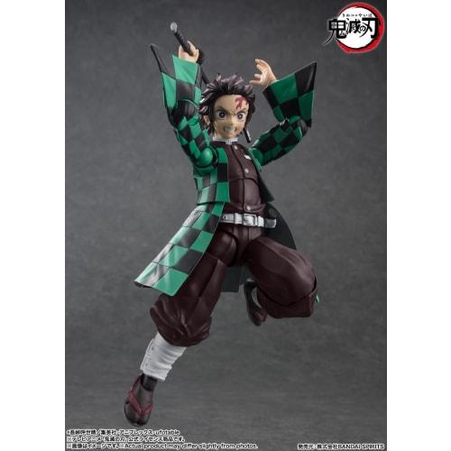 TAMASHII NATIONS S.H.Figuarts Demon Slayer: Kimetsu No Yaiba Tanjiro Kamado, Approximately 140mm, PVC & ABS Painted Action Figure