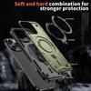 Противоударный чехол Military Armor для iPhone 11 12 13 14 15 Plus 16 Pro Max с вращающимся на 360° кольцом-держателем, ТПУ рамкой и пластиковой крышкой для телефона