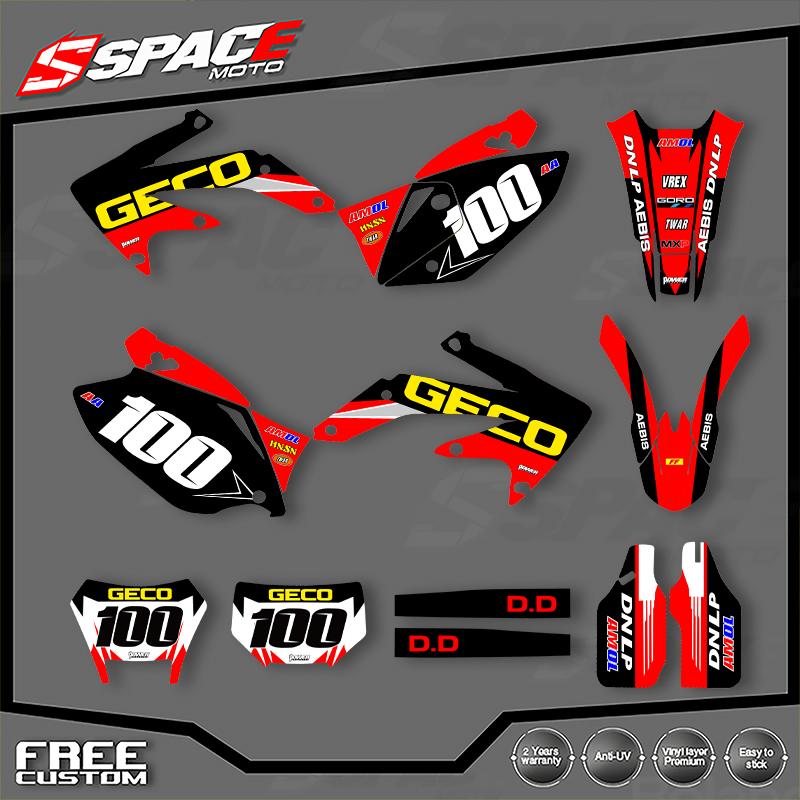 SPACE Custom Motorcycle Graphics Background Decal for HONDA CRF450X 2005 2006 2007 CRF 450X 2008-2018 Decals Stickers Kits 20
