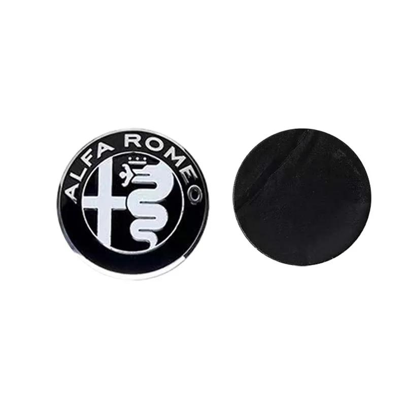XONGA1 40mm Car Steering Wheel Emblem Sticker Central Console Knob Badge for Alfa Romeo Giulietta Mito Giulia Stelvio Brera 147 156 159