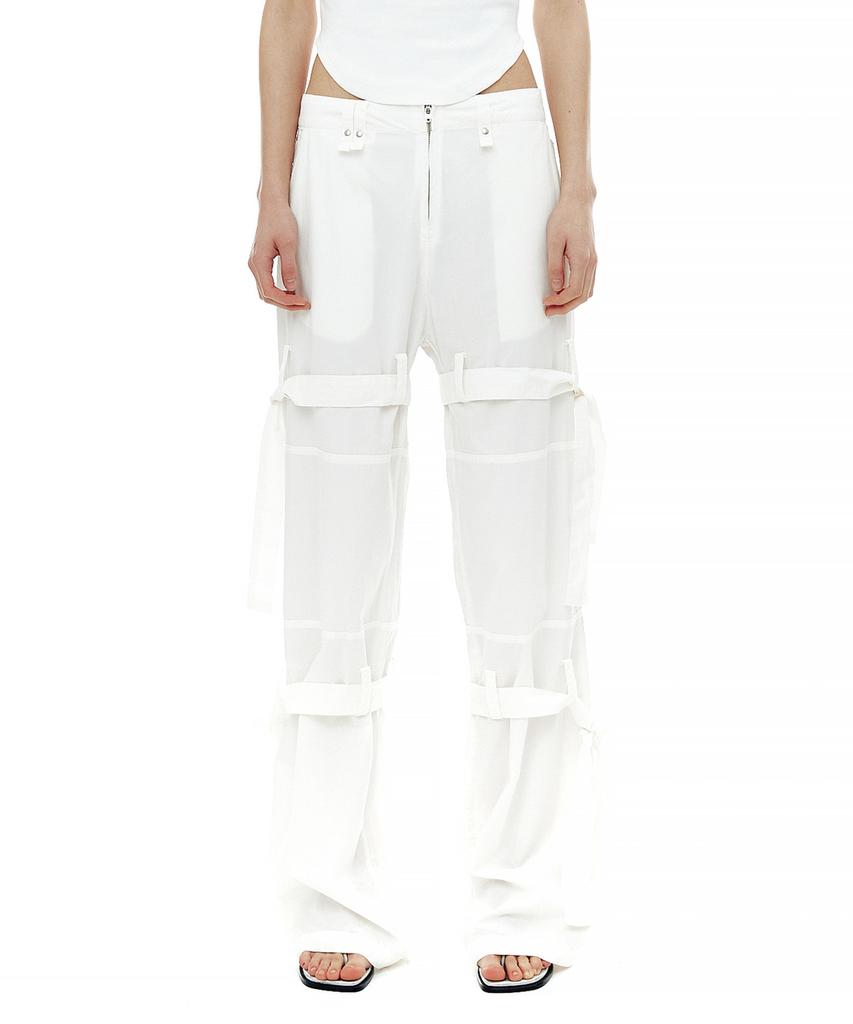 CERRIC Double Tie Up Cotton Pants / Ivory