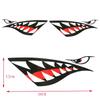 2PC Kayak Sticker Waterproof Shark Teeth Mouth Stickers Decal Canoe Dinghy Marine Boat Car Truck 3