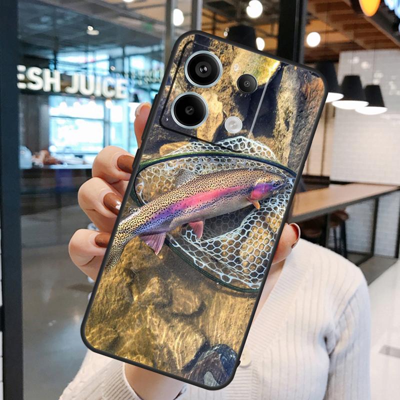 Rainbow Trout Fishing Skin Case For Xiaomi Redmi Note 13 Pro 10 11 12 14 15 Pro Plus Redmi 15C 14C 10C 12C 13C 15 Cover