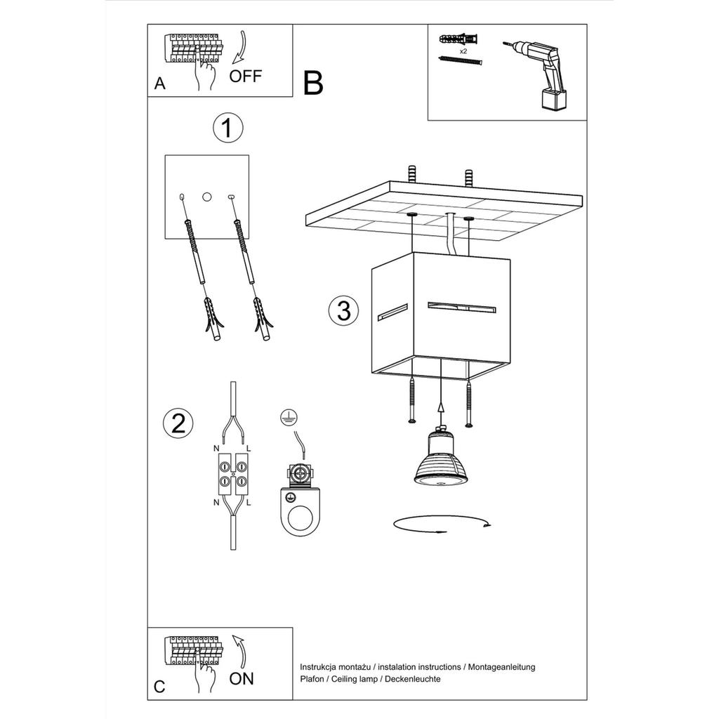 Lobo ceiling lamp white