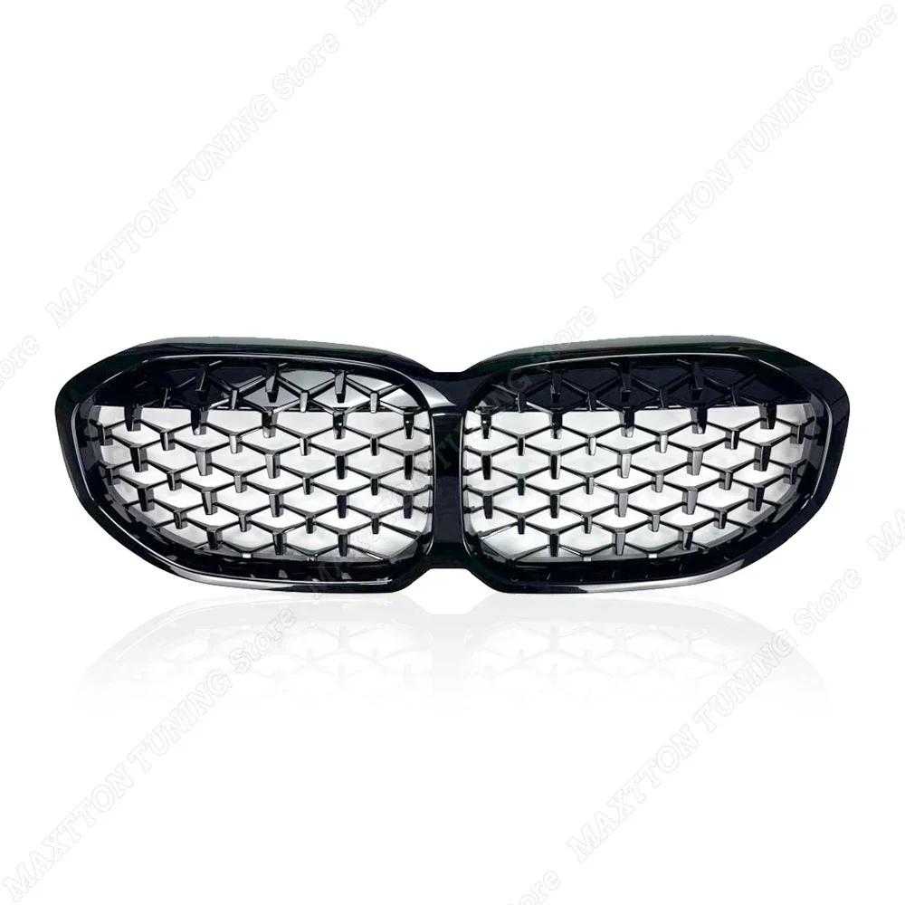 Gloss Black Front Bumper Kidney Grille Grill Racing Cover Accessories For BMW 1 Series F40 118i 128ti M135i xDrive 2019-2024