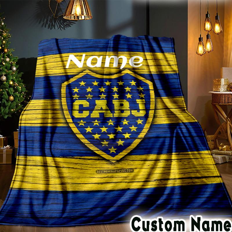 Custom Name Juniors Crest Throws Blanket Flannel Blankets for Couch Bed Gifts for Men Women Picnic blanket Christmas fan gifts