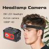 1080P Head-mounted Headlight LED Fill Light Sports Camera Camera