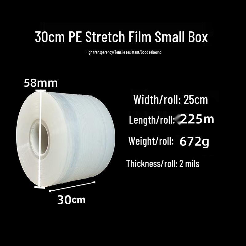 PE Stretch Film: Industrial Leakproof Self-Adhesive Roll for Hand Use, Transparent Packaging & Sealing