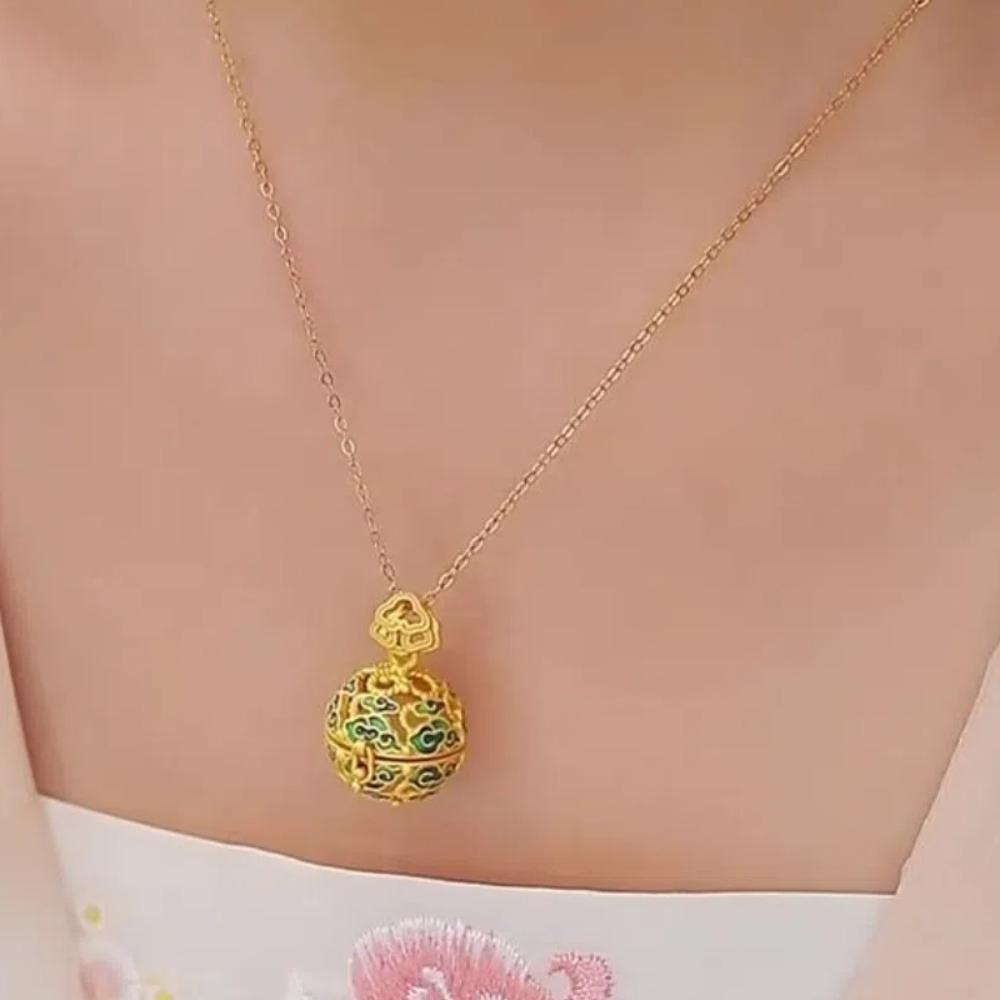 Luxury DIY Trinkets Accessories Hollow out Jewelry DIY Making Charms Enamel Box Necklace  Women