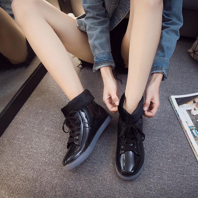 Женские водонепроницаемые резиновые сапоги до щиколотки с круглым носком, однотонные нескользящие резиновые сапоги, обувь для отдыха