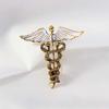 Retro Luxury Rod Badge Angel Wings Caduceus Collar Clothing Jewelry Brooch Pins Corsage Accessories