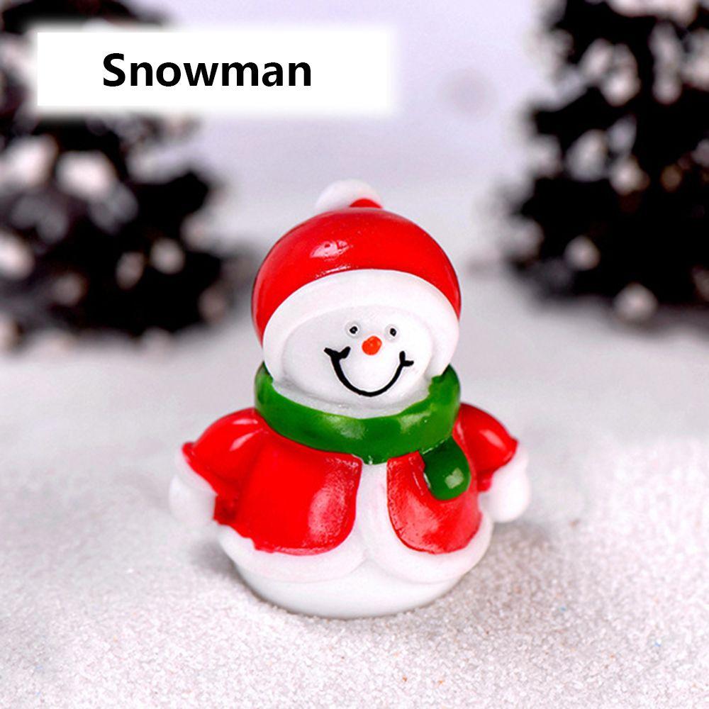 Bonsai Fairy Garden Micro Landscape Christmas Decor Miniature Snowman Santa Claus Figurines