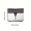 Dish Soap Dispenser for Kitchen,Liquid Soap Dispenser Kitchen Soap Dispenser with Sponge Holder,Sponge Caddy Soap Pump Dispenser
