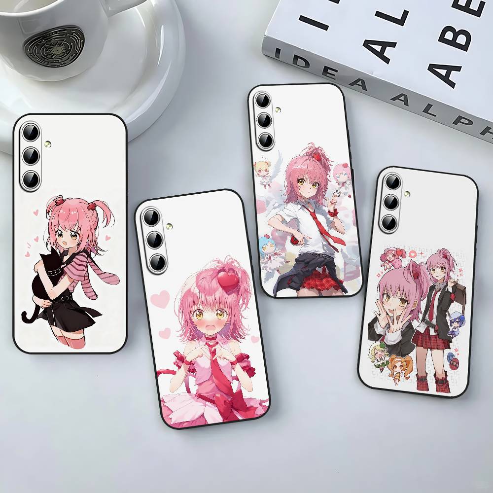 АНIME Shugo Chara Аму Чехол для телефона для Samsung Galaxy S24/S25/S22/S30/Note20/Lite/Ultra/5G/Plus/FE Мягкий Черный