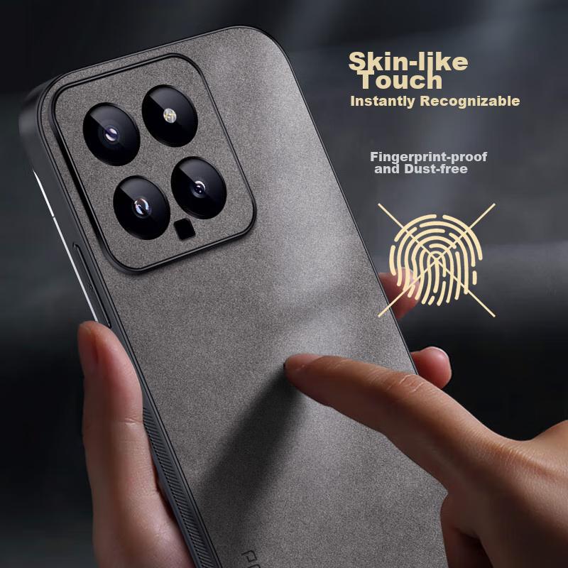 Xiaomi 14 Pro Phone Case, Mi 14 Pro Protective Cover, Shockproof Lens Full Protection Soft Case, Simple Silicone Outer, WoAnd Leather Case, Black