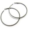 [L7619] - Gray 'Choregraphy' Hoop Earrings Ø 60 Mm