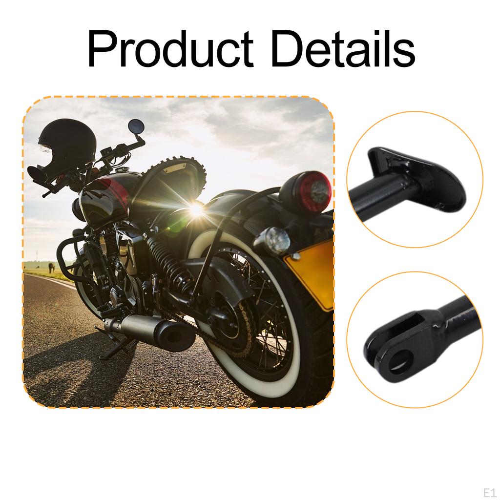 Motorcycle Kickstand Bike Stand Accessories Complete Set Side for Bikes Black