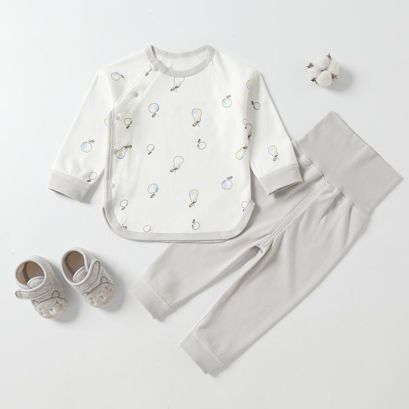 Baby Cotton Underwear Set High Waist Belly Support Long Sleeve Sleepwear Newborn Infant Toddler Winter