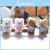 Plush Bearshaped Keychain Charm Short Pile Material Bag Collecting Decoration