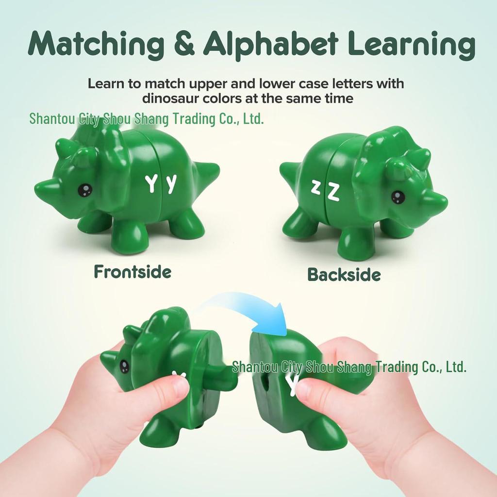 Cross-Border Dinosaur Letter & Number Matching Montessori Toy for Early Childhood Education