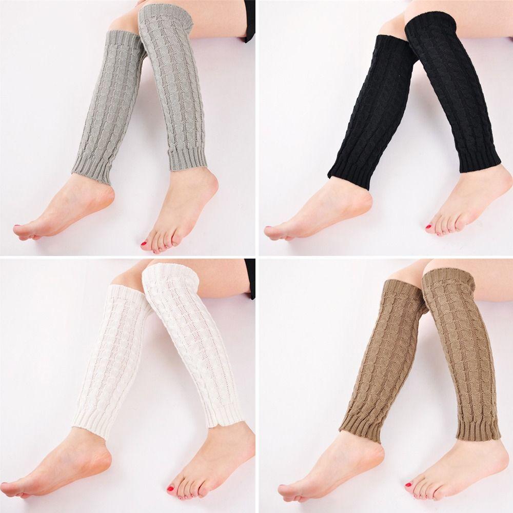 Support Knit Cable Warm Sock Long Crochet Knitted Sock Womens Winter Warm Socks Warmers Leg Socks