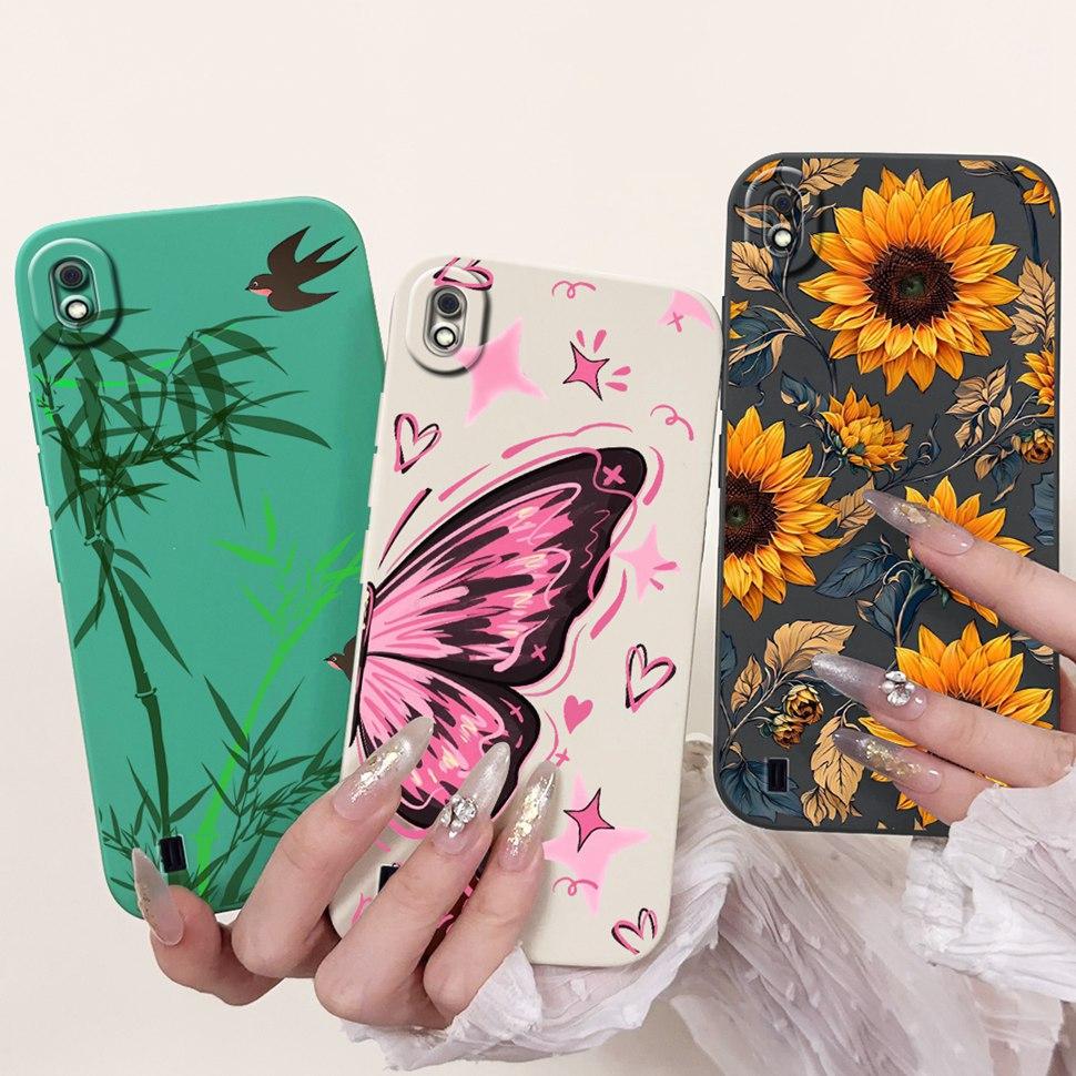 For Samsung A10 Case SM-A105F SM-A105G Stylish Flowers Butterfly Soft Slim Fundas Phone Case For Samsung Galaxy A10 Back Cover