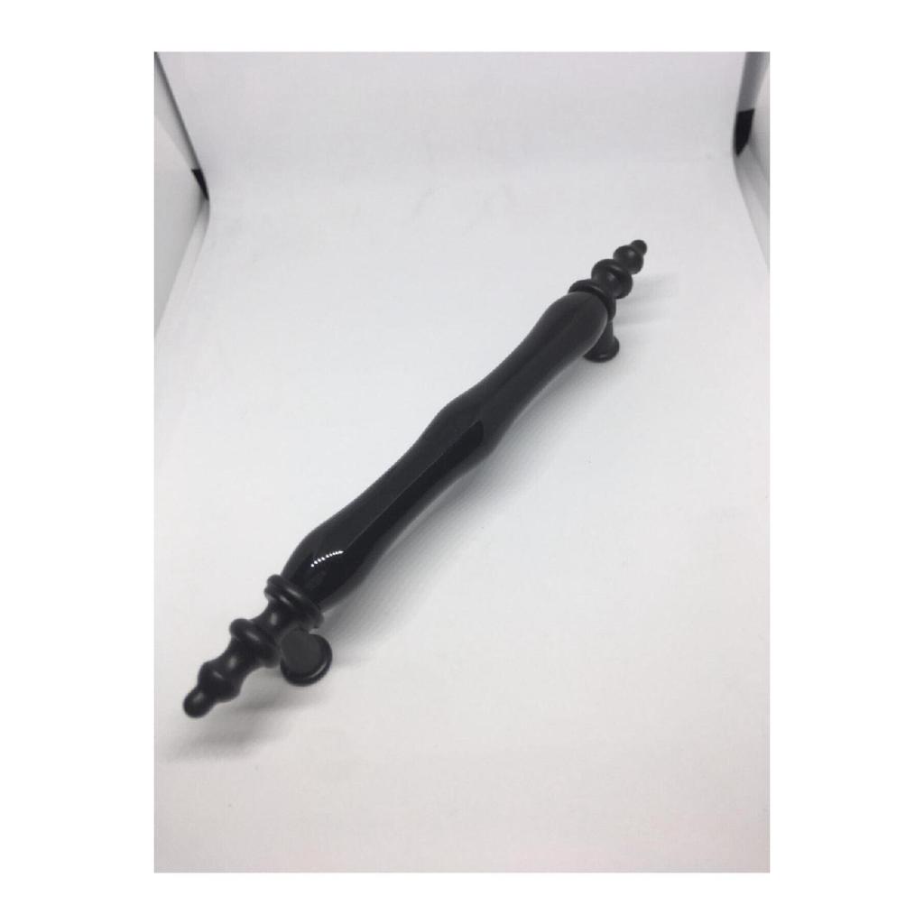 Фарфоровая ручка черная, размер 12,8 см.