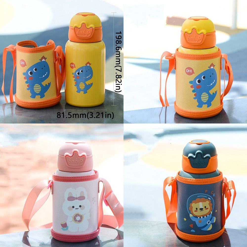 with Straw Kids Thermos Bottle 480ml Thermal Water Bottle Children's Water Kettle  for Toddlers